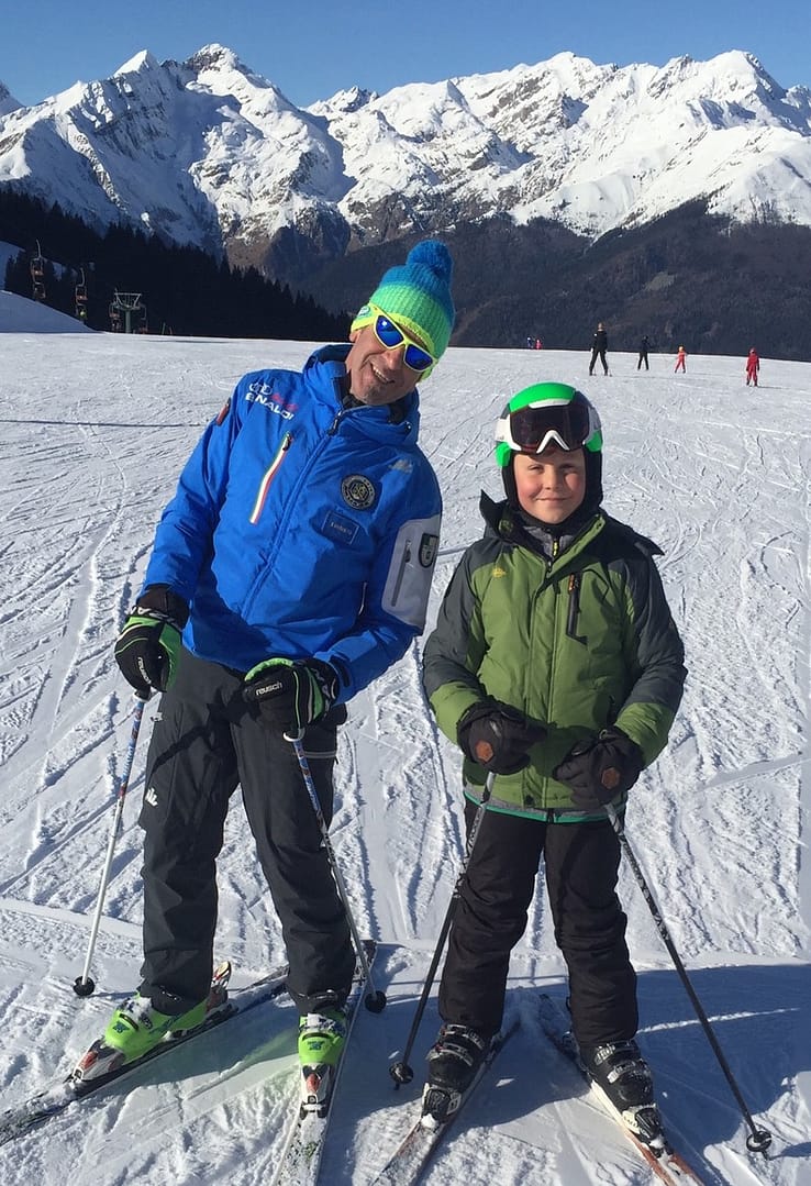 Imparare a sciare da bambino
